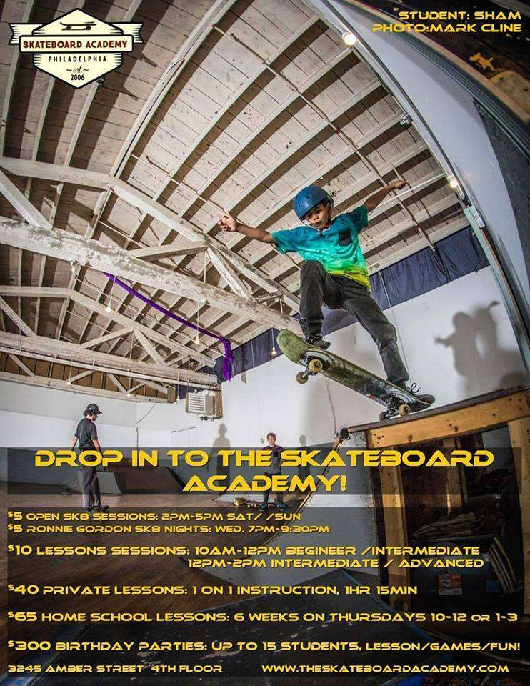 The Skateboard Academy of Philadelphia | 3245 Amber St, Philadelphia, PA 19134, USA | Phone: (215) 605-5840