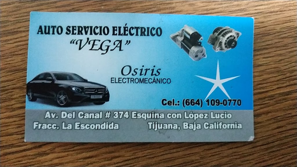 Auto Servicio Eléctrico Vega | Av. Del Canal #374, Esquina con, López Lucio Fracc, Laescondida, Tijuana, B.C., Mexico | Phone: 664 109 0770