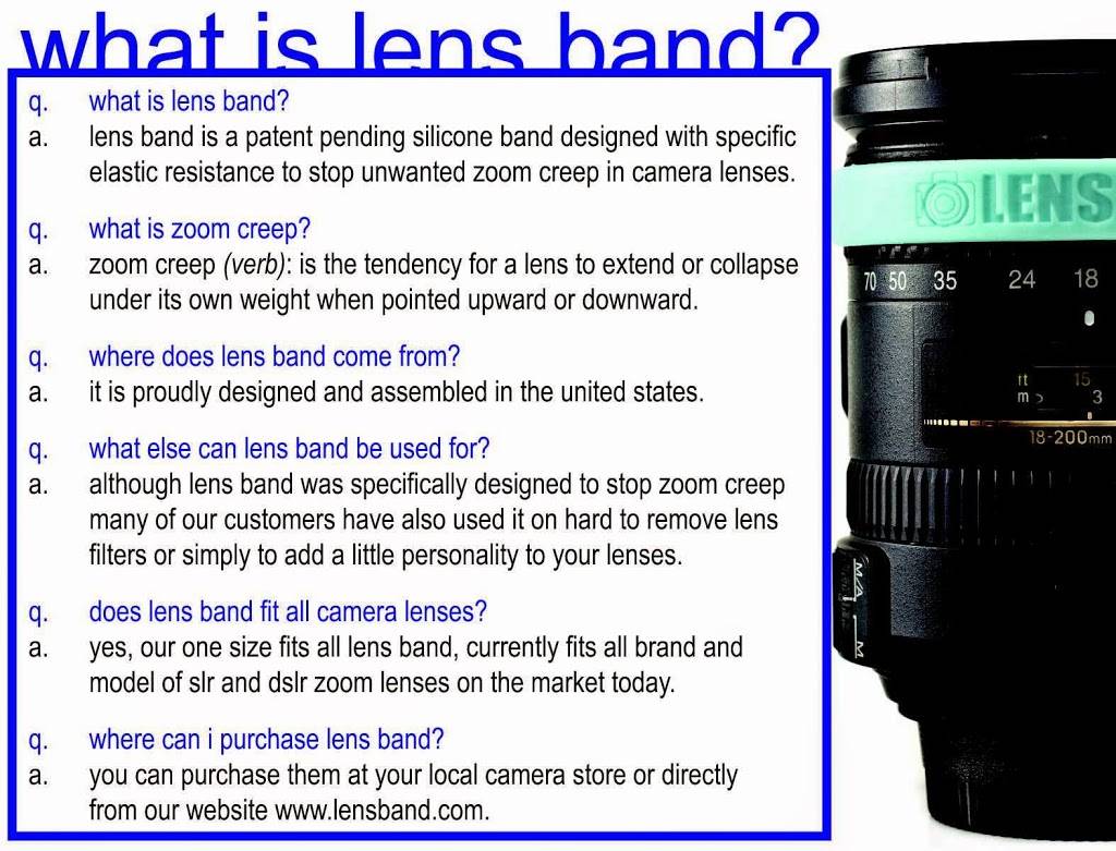 Lens Band | how do you stop zoom creep? | 8550 W Desert Inn Rd, Las Vegas, NV 89117, USA | Phone: (347) 504-0201