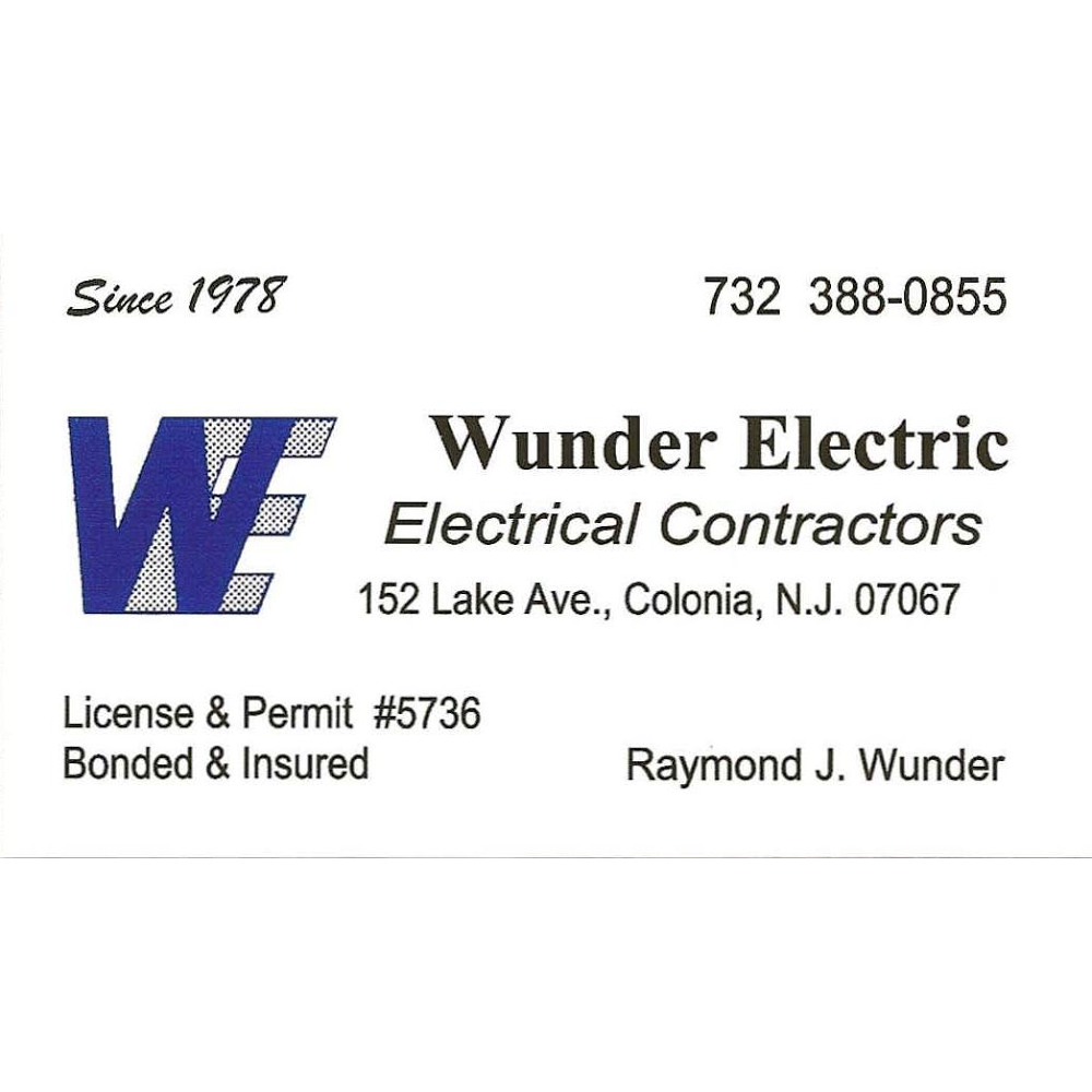 Wunder Electric | 152 Lake Ave, Colonia, NJ 07067 | Phone: (732) 388-0855