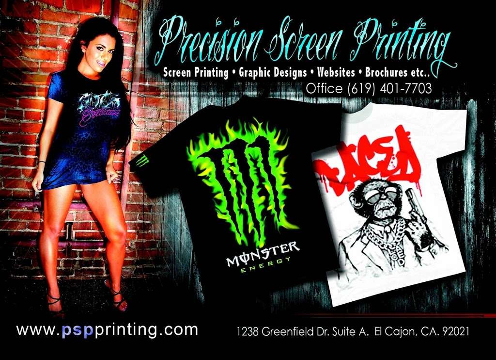 Precision Screen Printing | 1238 Greenfield Dr, El Cajon, CA 92021 | Phone: (619) 401-7703