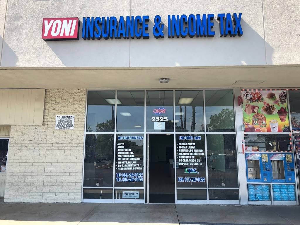 Yoni Insurance and Income Tax | 2525 W Westminster Ave Suite G, Santa Ana, CA 92706, USA | Phone: (657) 267-0122