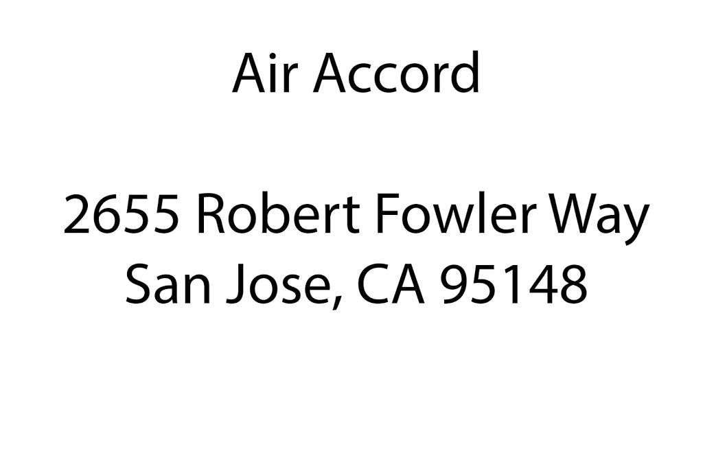 Air Accord | 2655 Robert Fowler Way, San Jose, CA 95148, USA | Phone: (408) 258-6321