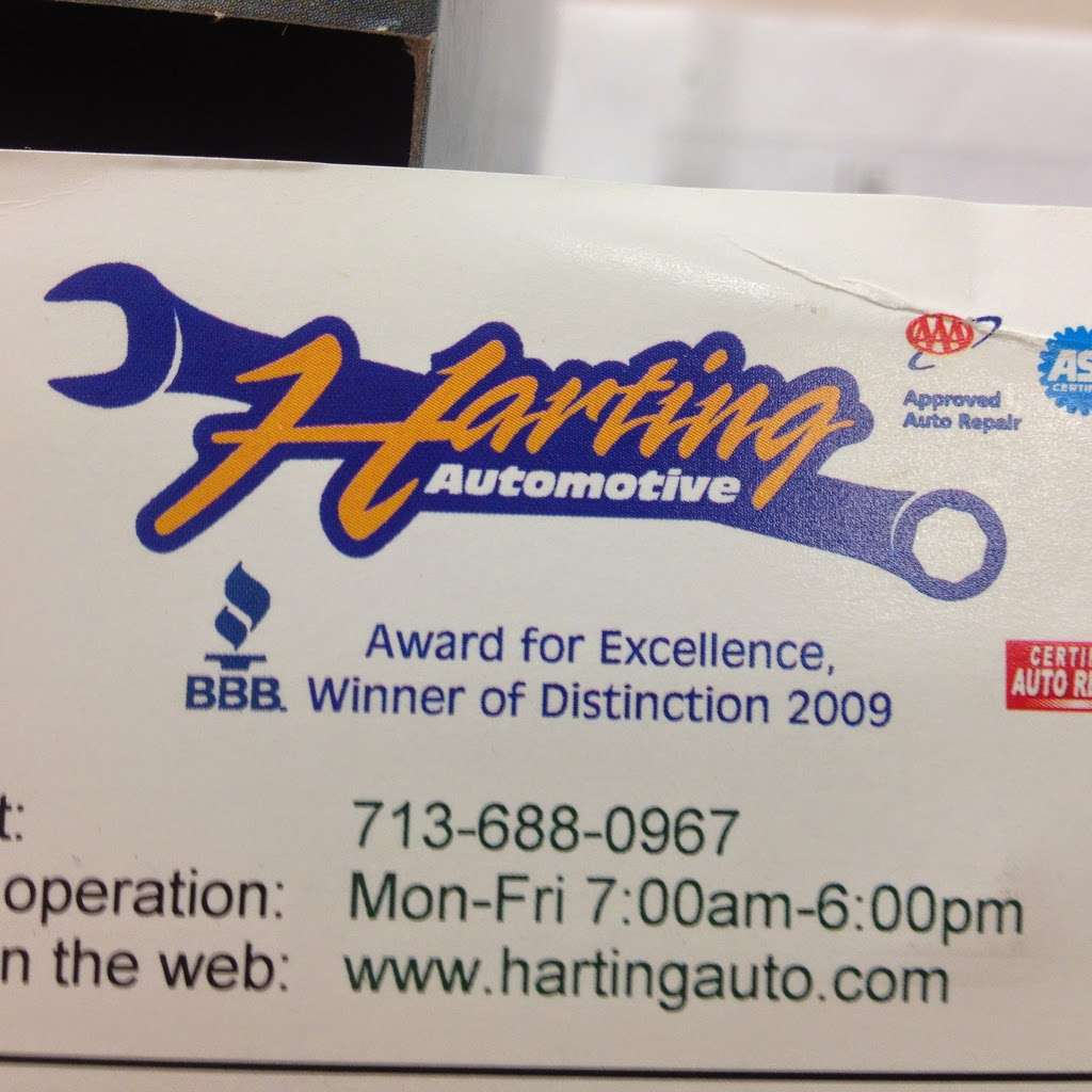 HARTING AUTOMOTIVE | 4934 Acorn St, Houston, TX 77092, USA | Phone: (713) 688-0967