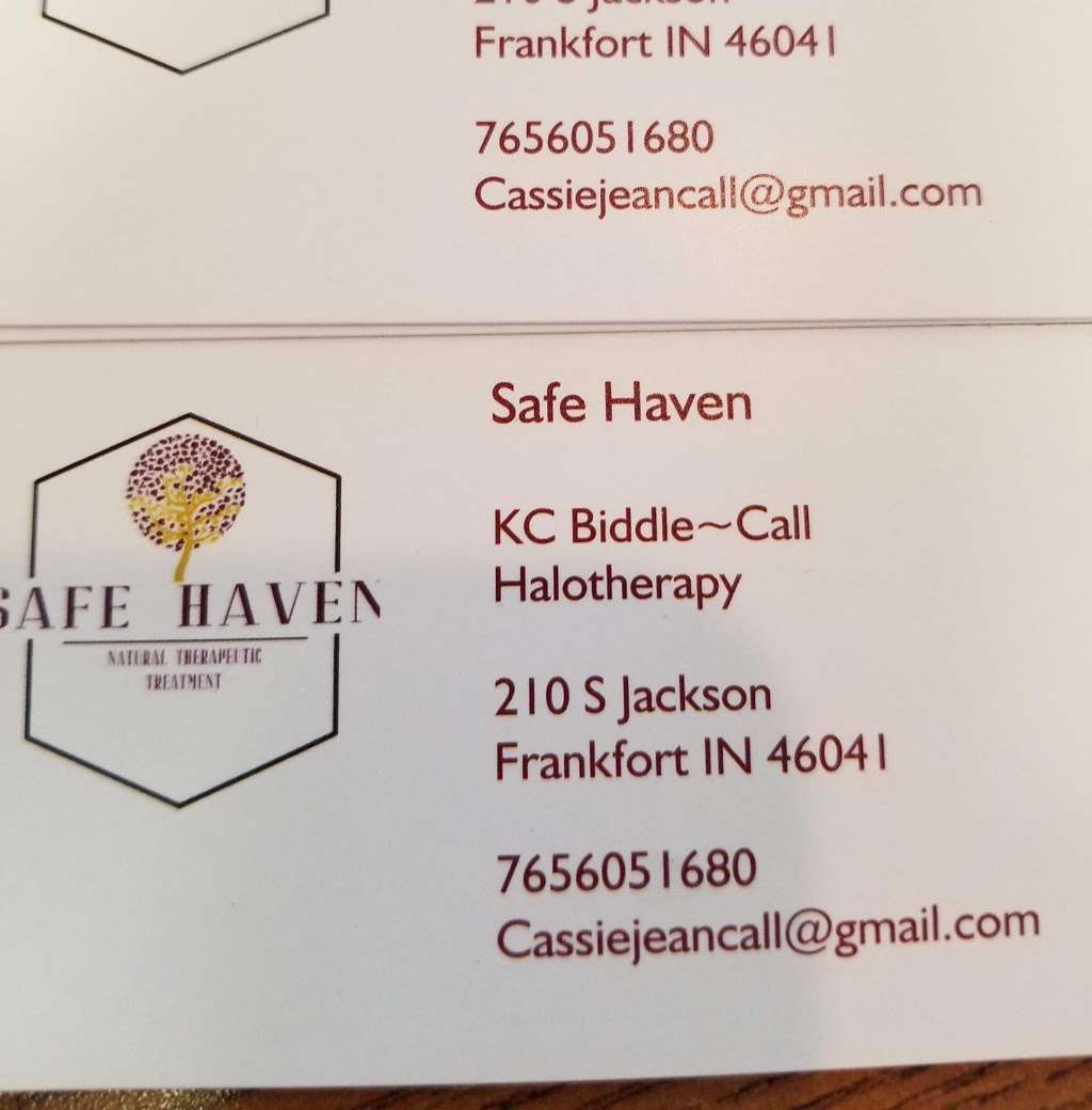 Safe Haven salt caves | 210 S Jackson St, Frankfort, IN 46041, USA | Phone: (765) 605-1680