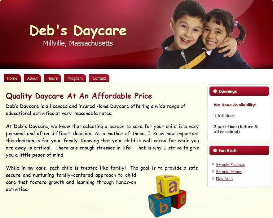 Debs Daycare | 15 Summit St, Millville, MA 01529, USA | Phone: (508) 883-3840