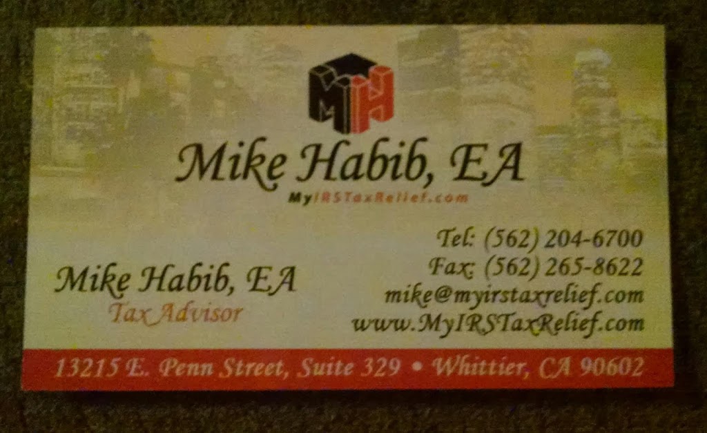 Mike Habib, EA | 13215 Penn St #329, Whittier, CA 90602, USA | Phone: (562) 204-6700