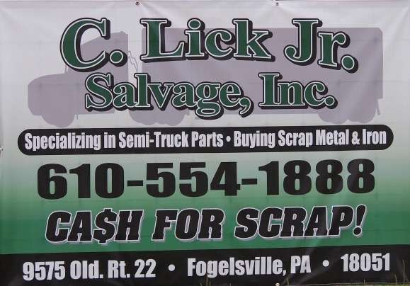 C. Lick Jr. salvage | 9575 Old U.S. 22, Fogelsville, PA 18051, USA | Phone: (610) 554-1888