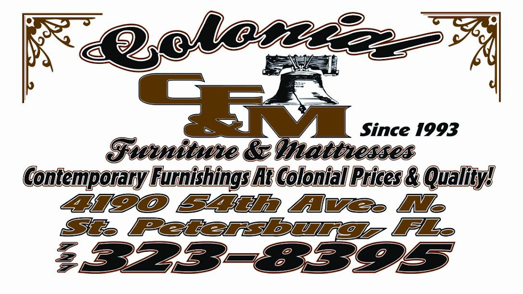 Colonial Furniture Mattresses & Appliances Inc | 4190 54th Ave N, St. Petersburg, FL 33714, USA | Phone: (727) 323-8395