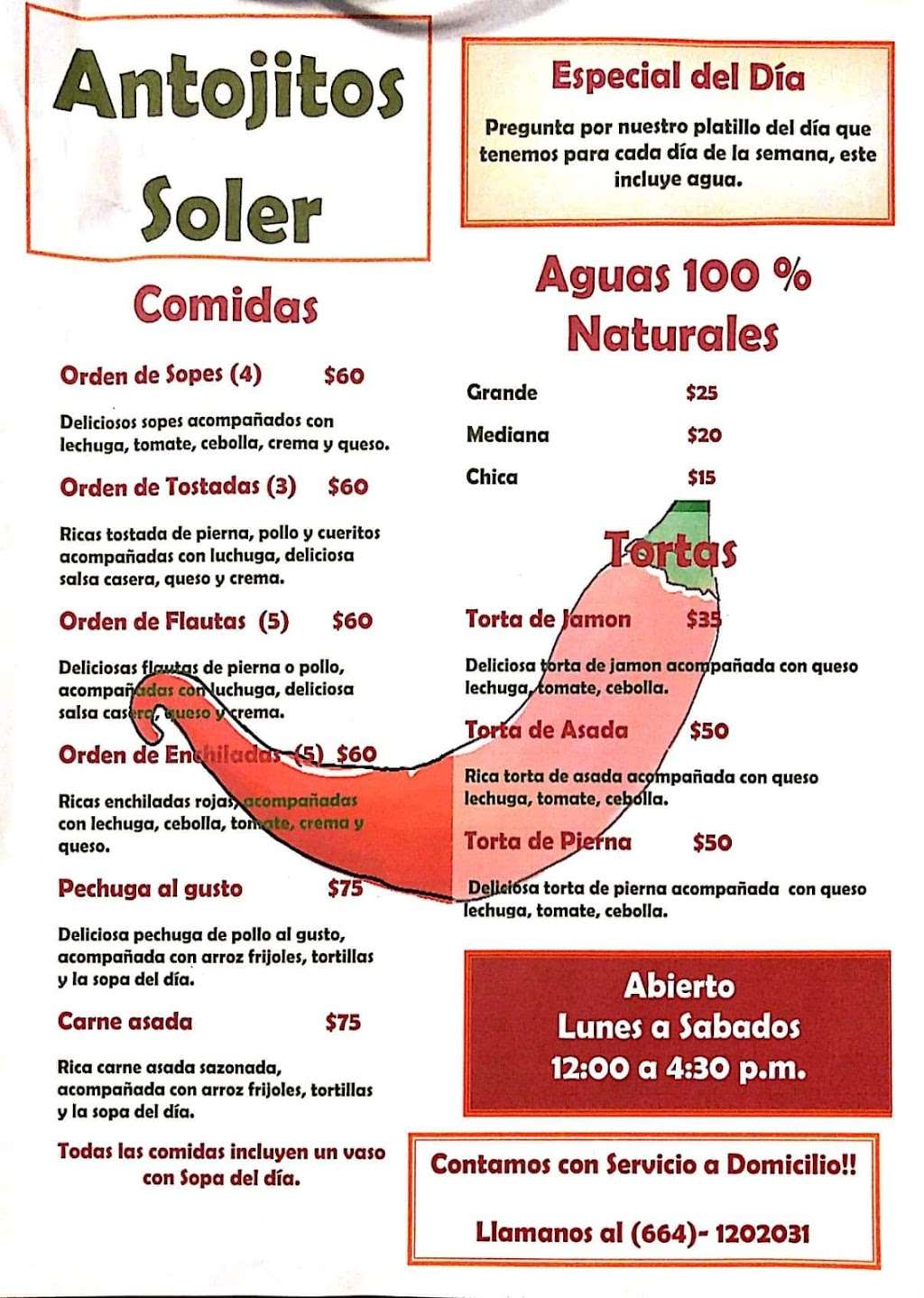 Antojitos Soler | Esperanza 4317, Soler, 22530 Tijuana, B.C., Mexico | Phone: 664 120 6401