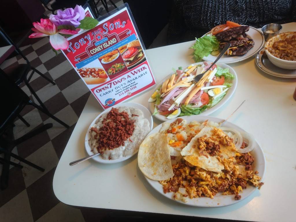 Tony and Sons Coney Island | 5401 S Telegraph Rd, Dearborn Heights, MI 48125, USA | Phone: (313) 299-3330