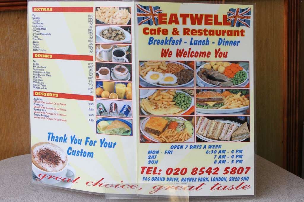 Eatwell Cafe | 366 Grand Dr, Merton, London SW20 9NQ, UK | Phone: 020 8542 5807