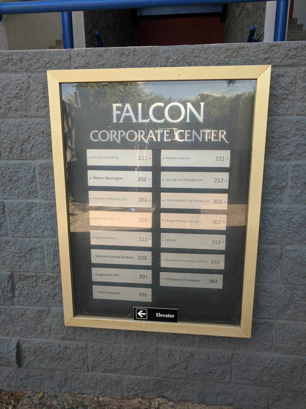 Falcon Corporate Center | 4711 E Falcon Dr, Mesa, AZ 85215, USA | Phone: (520) 907-1286