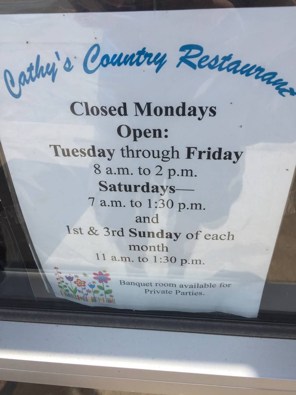 Cathys Country Restaurant | 110 S County Rd, Alma, MO 64001, USA | Phone: (660) 674-2204
