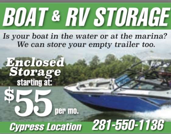 Boat & RV Storage Cy-Fair Houston/ Cypress | 13514 Weiman Rd, Houston, TX 77041, USA | Phone: (281) 550-1136