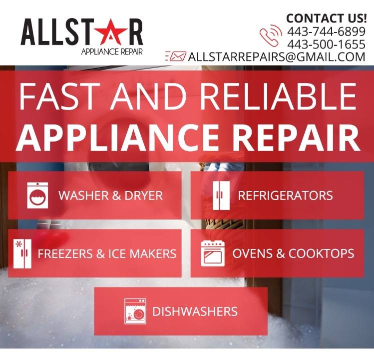 All-Star Appliance Repair Baltimore | 30 Jones Falls Terrace, Baltimore, MD 21209, USA | Phone: (443) 744-6899