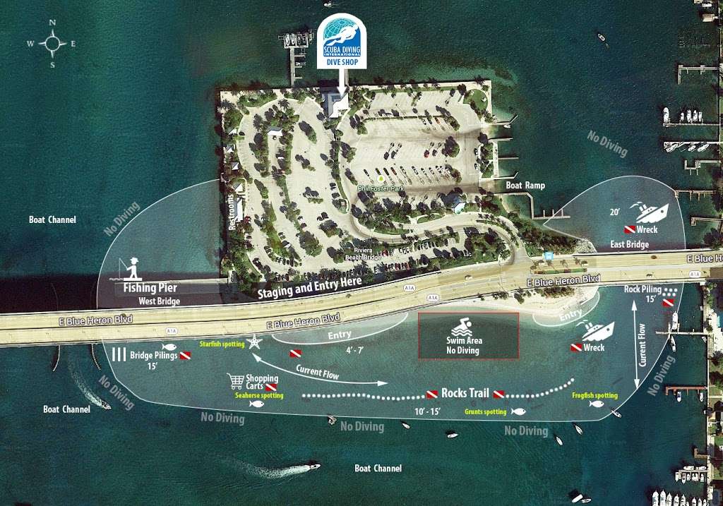 Blue Heron Bridge Scuba | 900 Blue Heron Blvd, Riviera Beach, FL 33404, USA | Phone: (561) 839-5130