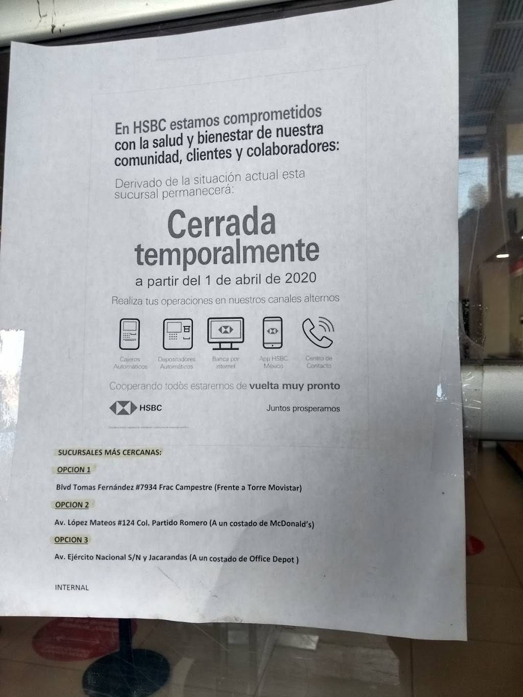 HSBC | Centro Comercial Plaza De La Raza, Av de la Raza 6180, Del Futuro, 32519 Cd Juárez, Chih., Mexico | Phone: 656 623 1533