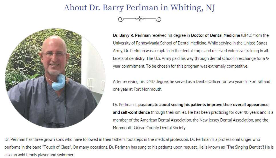 Dr. Barry Perlman DMD | 108 Lacey Rd Ste 28, Whiting, NJ 08759, USA | Phone: (732) 350-7700