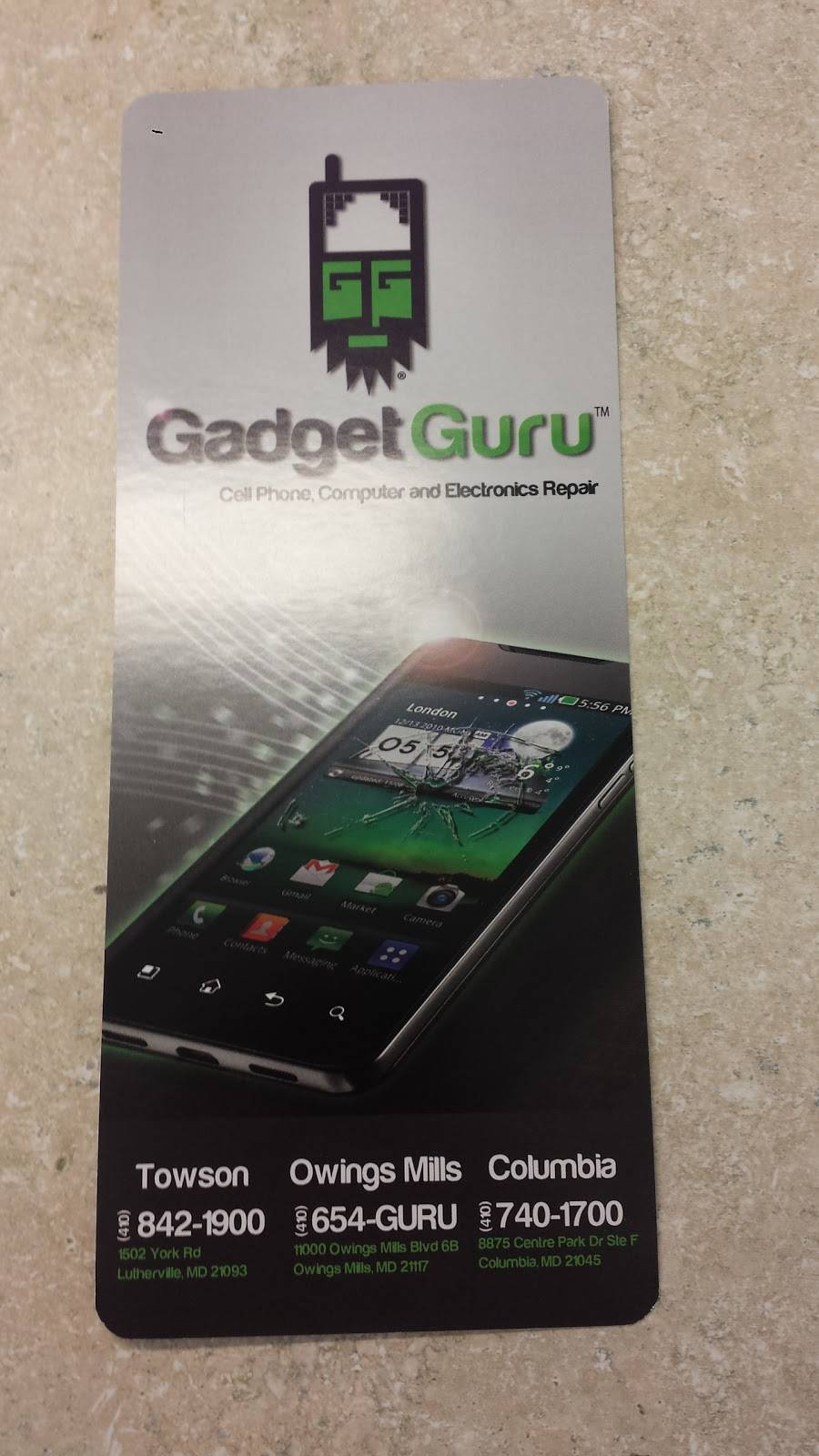 Gadget Guru - Towson | 1502 York Rd, Lutherville-Timonium, MD 21093, USA | Phone: (410) 842-1900