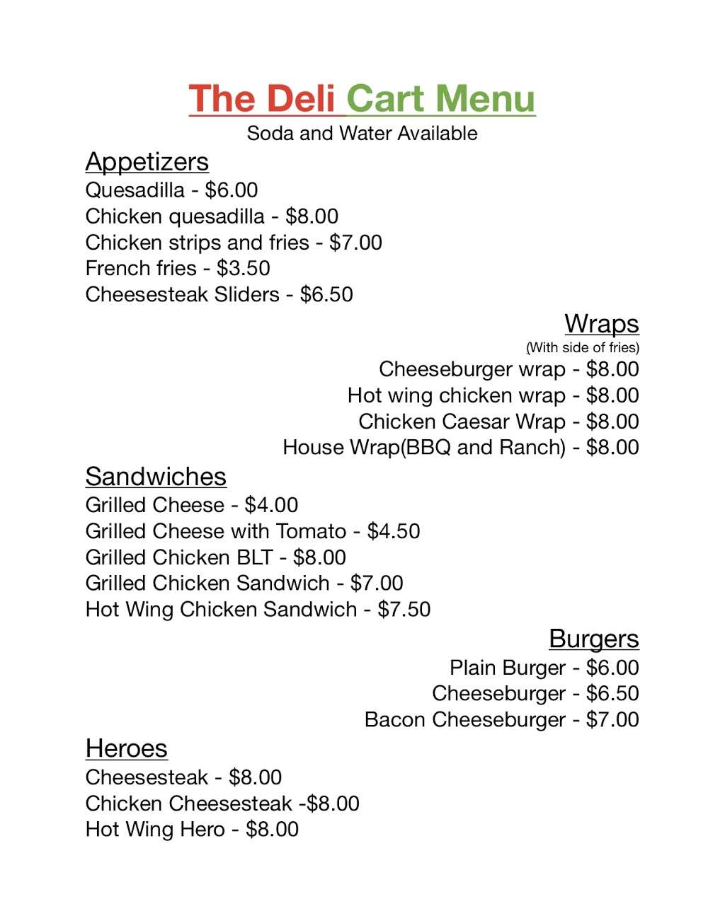 The Deli Cart | 451 Erie St, Honesdale, PA 18431, USA | Phone: (570) 470-4600