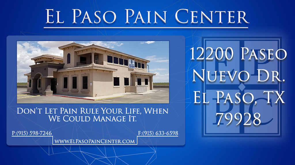 El Paso Pain Center | 12200 Paseo Nuevo Dr, El Paso, TX 79928, USA | Phone: (915) 598-7246