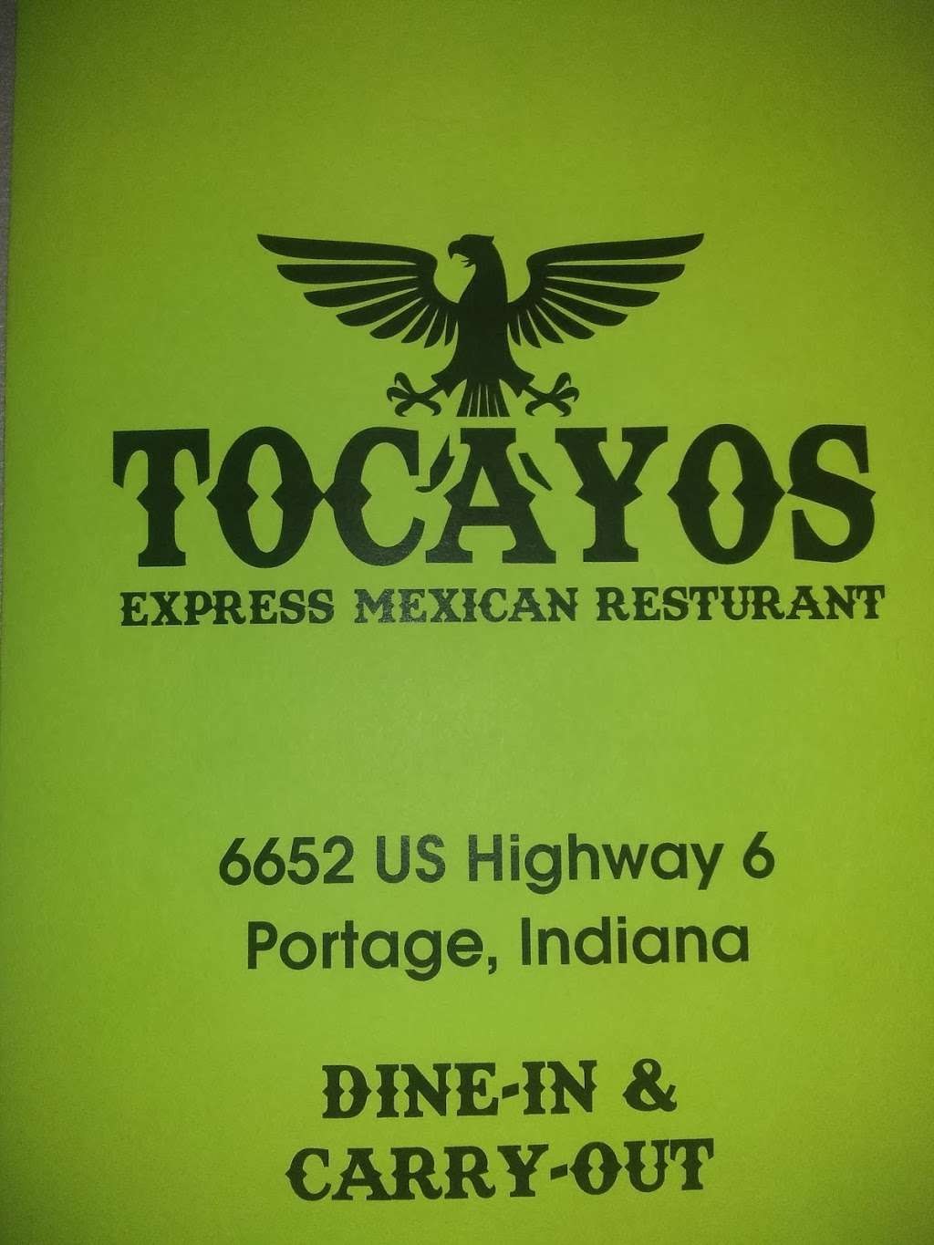 Tocayos Express Mexican Food | 6652 US 6, Portage, IN 46368, USA | Phone: (219) 850-4458