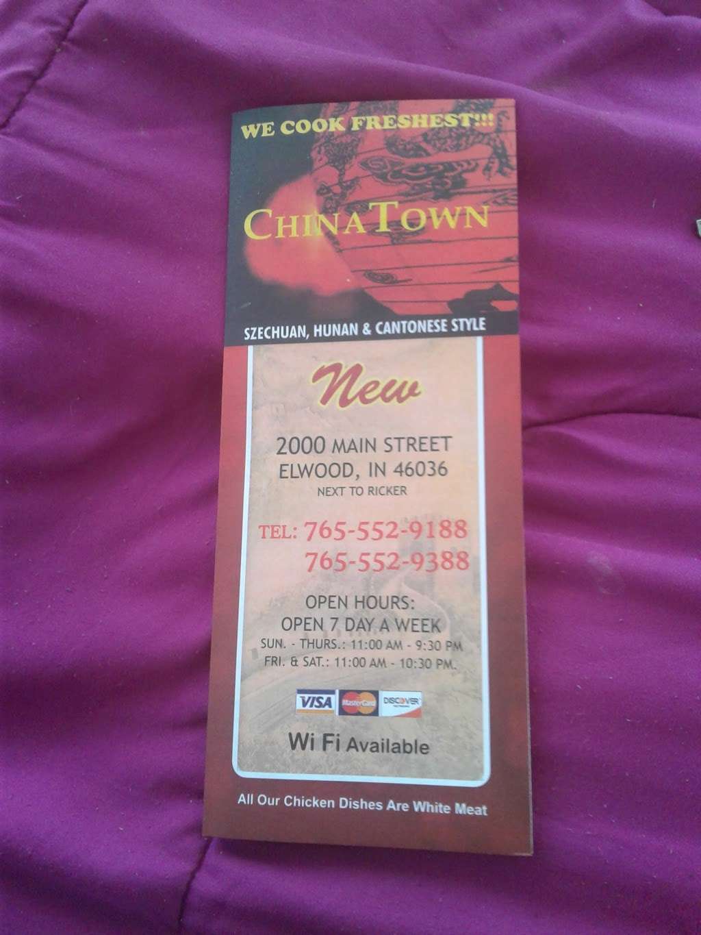 China Town | 2000 Main St, Elwood, IN 46036 | Phone: (765) 552-9188