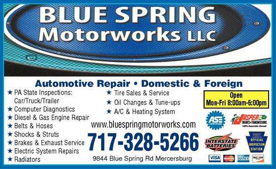 Blue Spring Motorworks LLC | 9844 Blue Spring Rd, Mercersburg, PA 17236, USA | Phone: (717) 328-5266