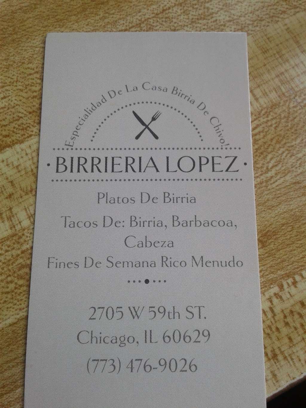 Birrieria LOPEZ | 2705 W 59th St, Chicago, IL 60629, USA | Phone: (773) 476-9026