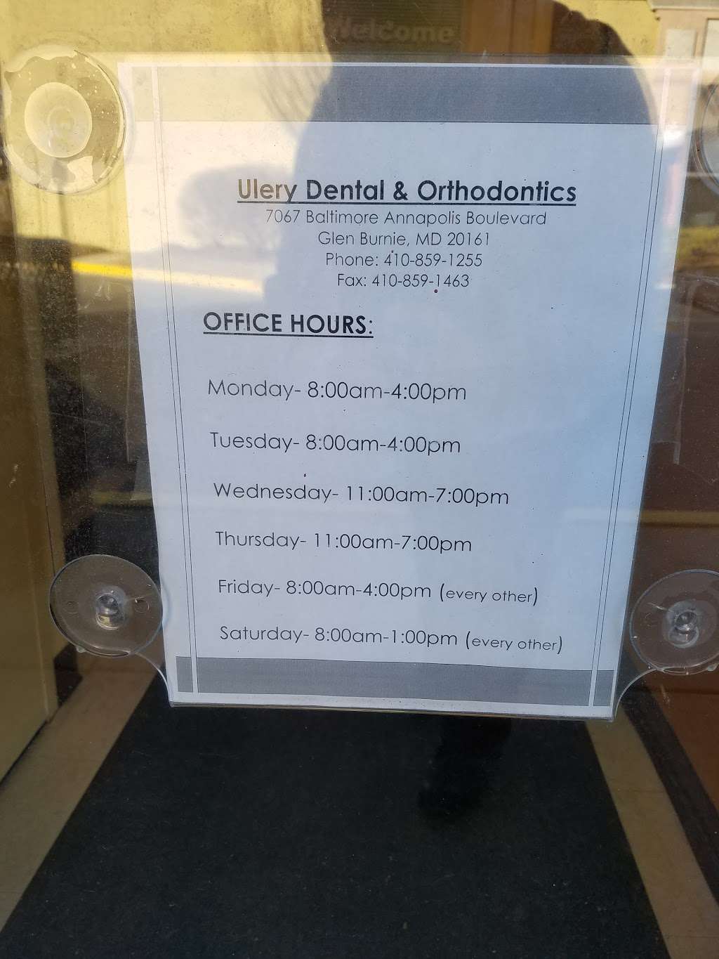 Ulery Dental & Orthodontics | 7067 Baltimore Annapolis Blvd, Glen Burnie, MD 21061, USA | Phone: (410) 859-1255