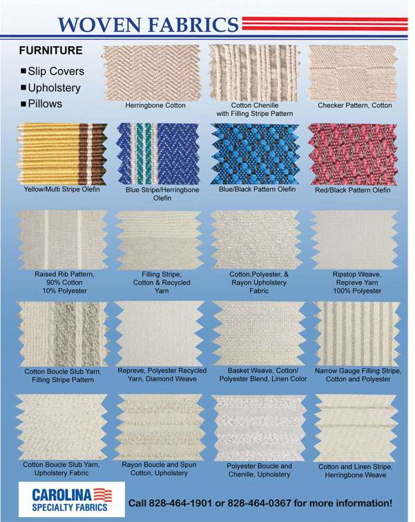Carolina Specialty Fabrics | 28 N Caldwell Ave, Newton, NC 28658, USA | Phone: (828) 464-0367