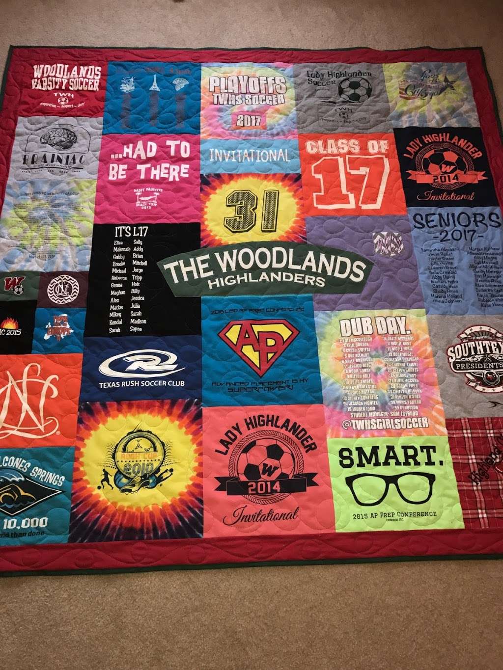 T-Shirt Memory Quilts | 18741 Stuebner Airline Rd, Spring, TX 77379, USA | Phone: (281) 610-3666