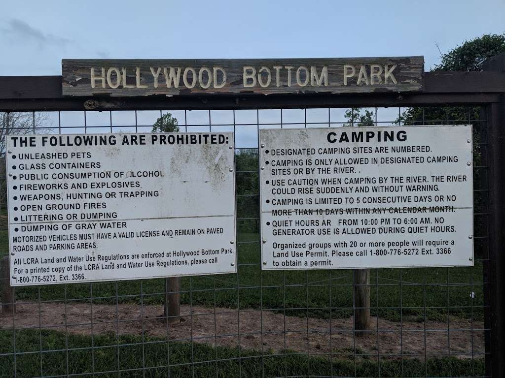 Hollywood Bottom Park | 5403 Co Rd 444, El Campo, TX 77437, USA | Phone: (512) 473-3366