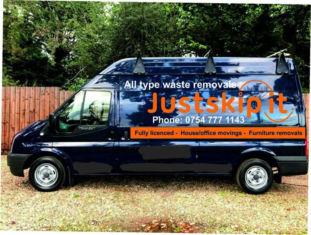 Just Skip It - Waste Removals | Juno House, 9 Cedars Ave, Mitcham CR4 1GA, UK | Phone: 07547 771143