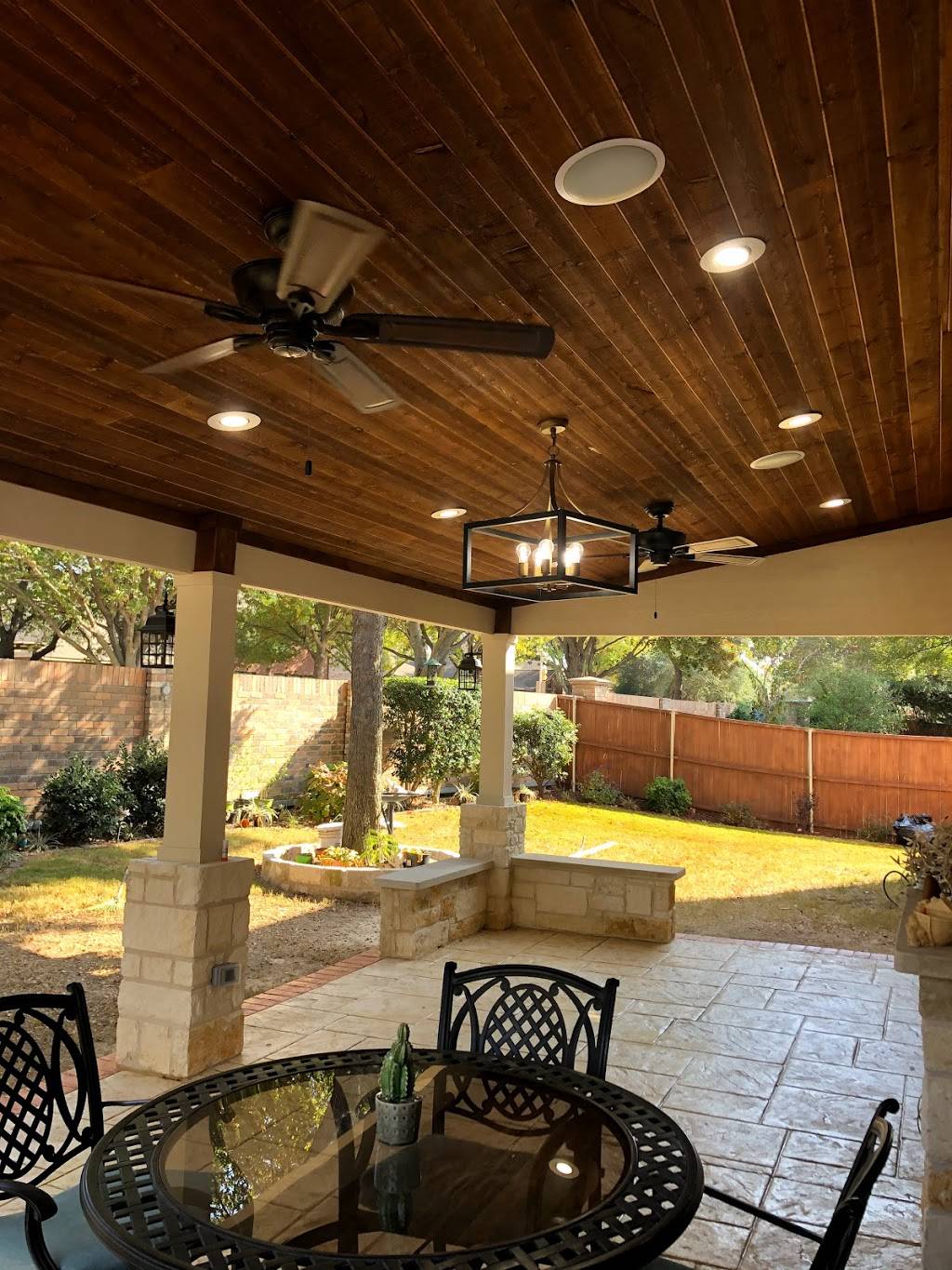 HJ Cedar Patio Covers and Stamped Concrete | 1364 Lake Grove Dr, Little Elm, TX 75068, USA | Phone: (214) 859-0111