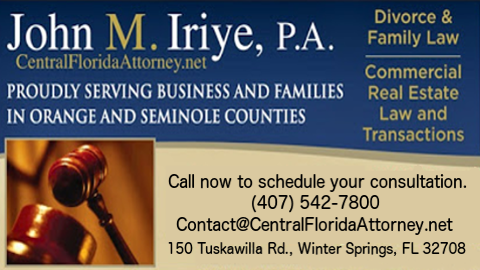 John M. Iriye, P.A. | 150 Tuskawilla Rd, Winter Springs, FL 32708 | Phone: (407) 542-7800