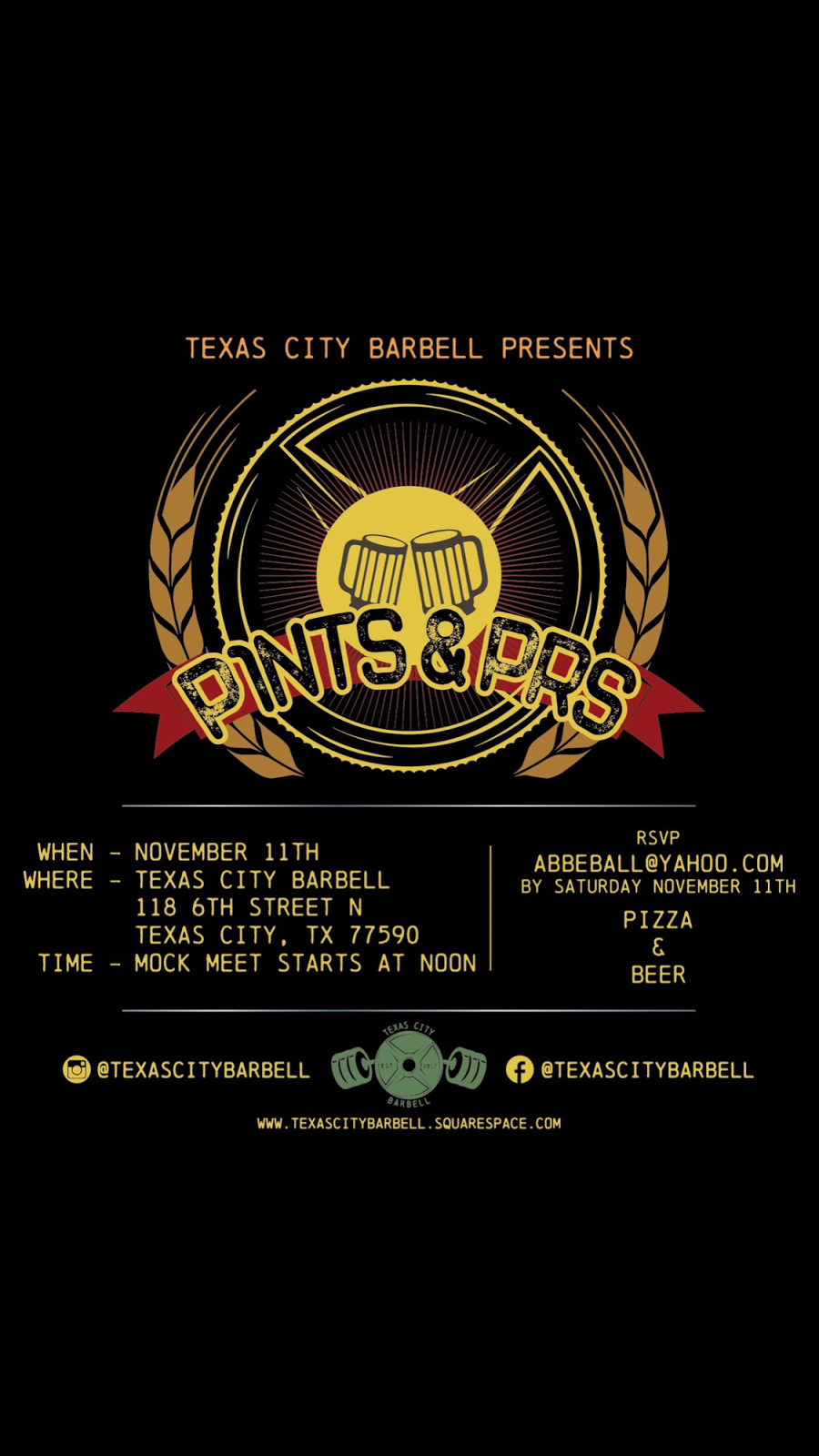 Texas City Barbell | 118 6th St N, Texas City, TX 77590, USA | Phone: (832) 525-0555