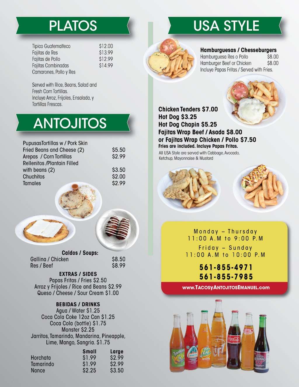Tacos y Antojitos Emanuel Restaurant | 5075 Okeechobee Blvd, West Palm Beach, FL 33417, USA | Phone: (561) 855-4971