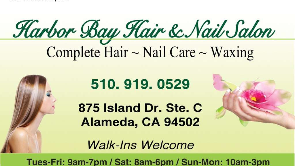 Harbor bay hair & nail salon | 875 Island Dr c, Alameda, CA 94502 | Phone: (510) 919-0529