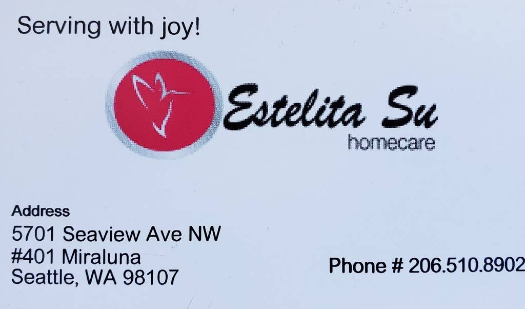 Estelita Su Homecare | 5701 Seaview Ave NW, Seattle, WA 98107, USA | Phone: (206) 510-8902