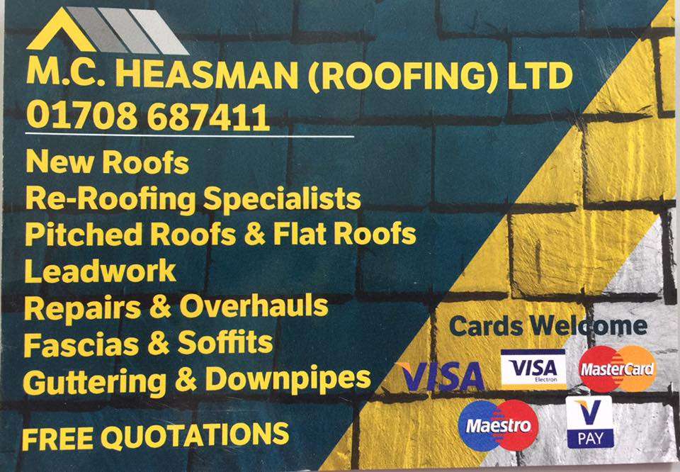 M.C. Heasman (Roofing) Ltd | Patch Park Farm, Ongar Rd, Abridge, Romford RM4 1AA, UK | Phone: 01708 687411