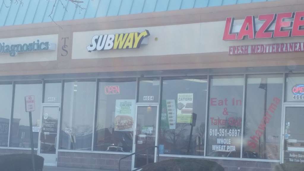 Subway Restaurants | 4664 Broadway Unit E1, Allentown, PA 18104, USA | Phone: (610) 398-7744