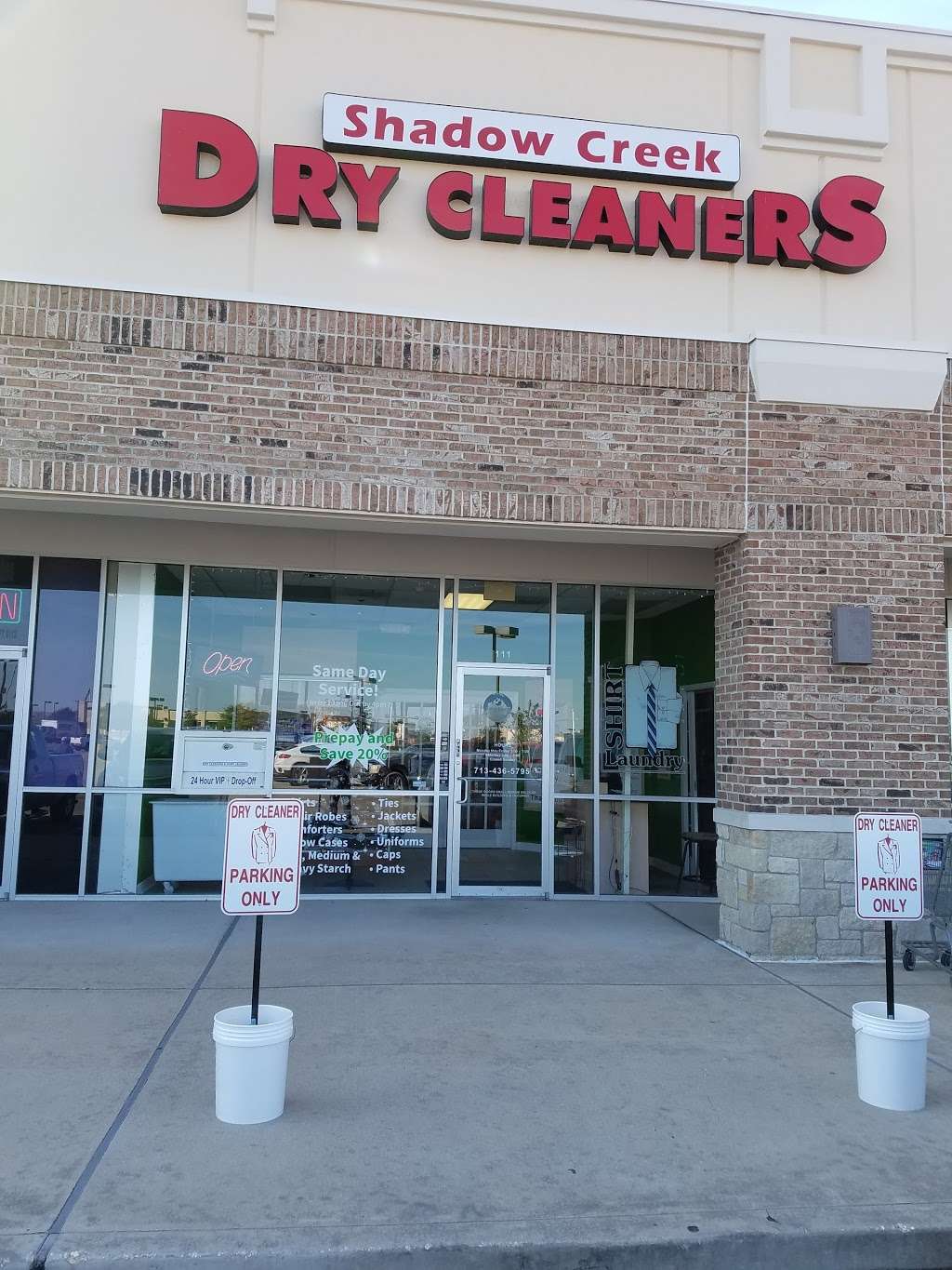 Shadow Creek Dry Cleaners | 11041 Shadow Creek Pkwy #111, Pearland, TX 77584, USA | Phone: (713) 436-5795