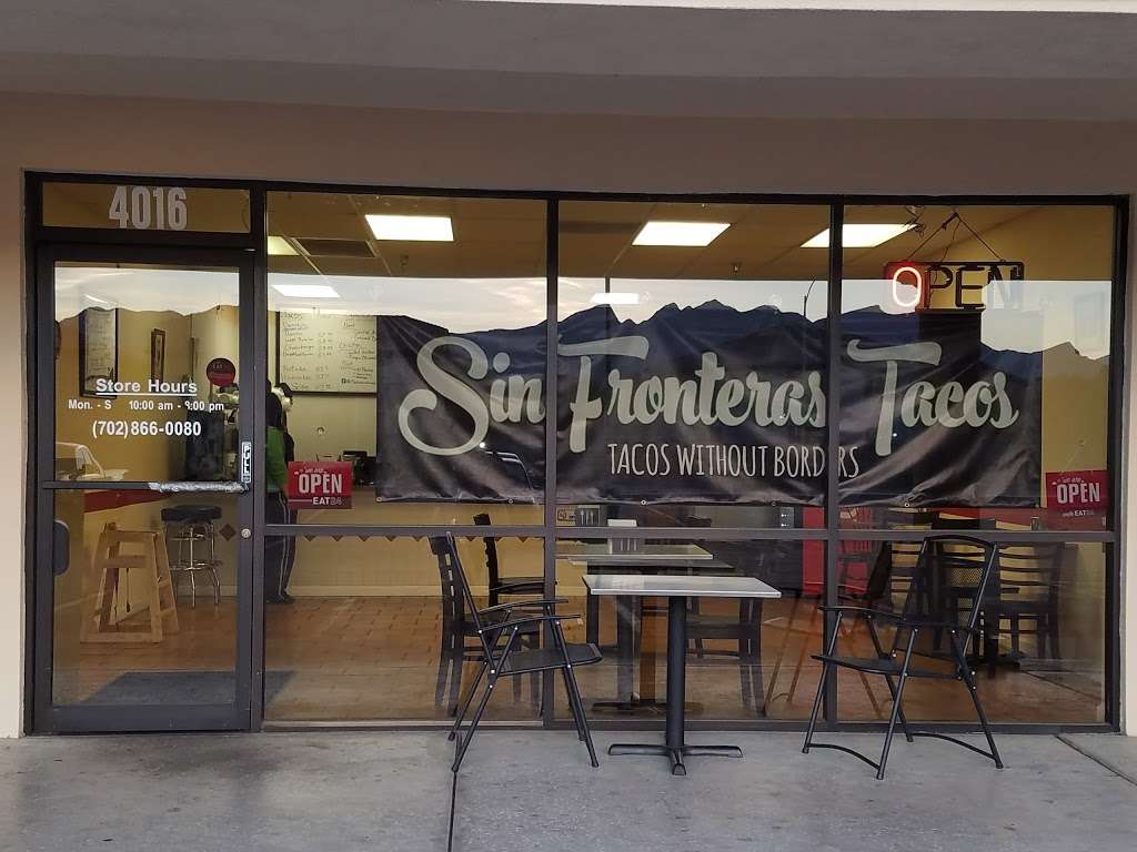 Sin Fronteras Tacos | 4016 N Tenaya Way, Las Vegas, NV 89129, USA | Phone: (702) 866-0080