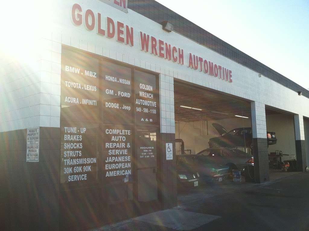 Golden Wrench Automotive | 23091 Orange Ave Suite A, Lake Forest, CA 92630, USA | Phone: (949) 586-1188