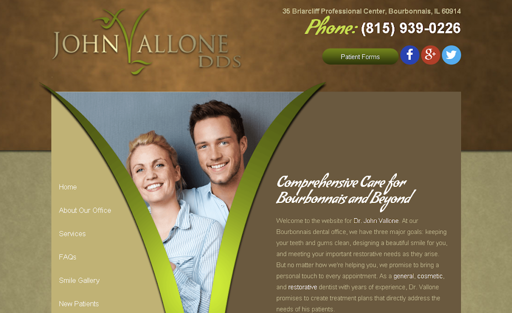 John Vallone, DDS | 35 Briarcliff Professional Center, Bourbonnais, IL 60914, USA | Phone: (815) 939-0226