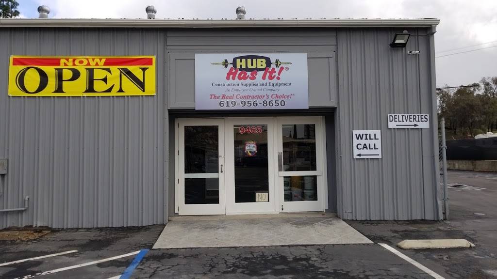 Hub Construction Supplies and Equipment | 9465 Mission Park Pl, Santee, CA 92071, USA | Phone: (619) 956-8650