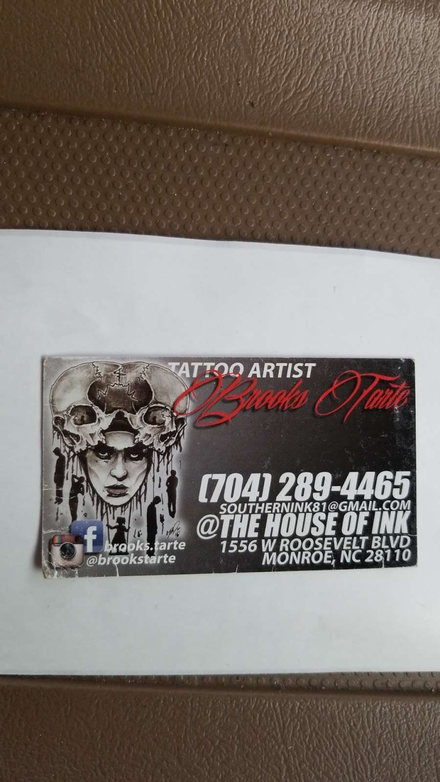 The House of Ink | 1556 W Roosevelt Blvd, Monroe, NC 28110, USA | Phone: (704) 289-4465