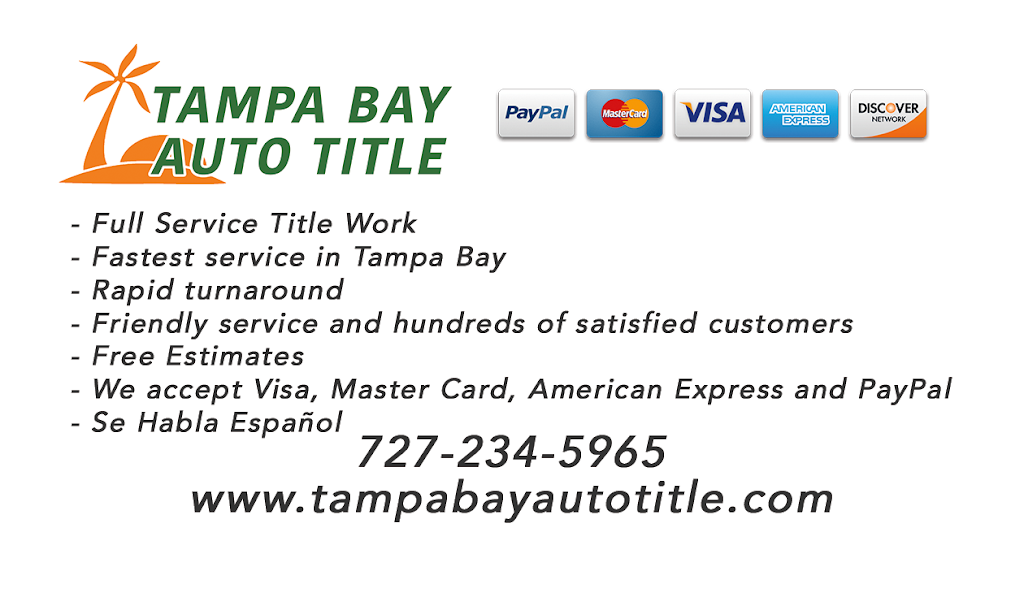 tampabay auto title service | 2390 118th Ave N, St. Petersburg, FL 33716, USA | Phone: (727) 234-5965